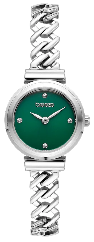 BREEZE 612641.7 Cascadia Silver Stainless Steel Bracelet