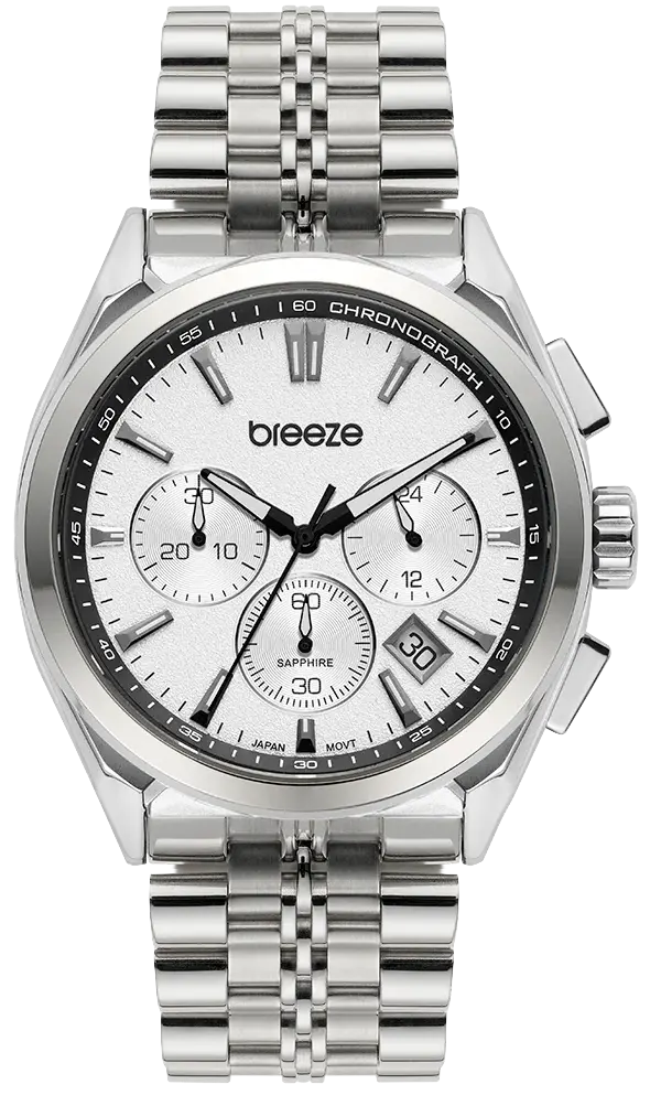 BREEZE 613012.1 Spectrum Chronograph Stainless Steel Bracelet