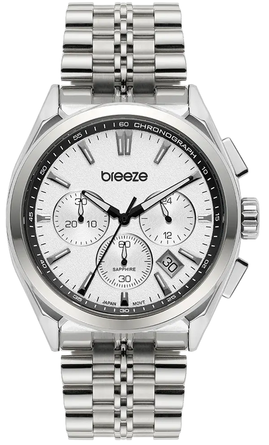 BREEZE 613012.1 Spectrum Chronograph Stainless Steel Bracelet