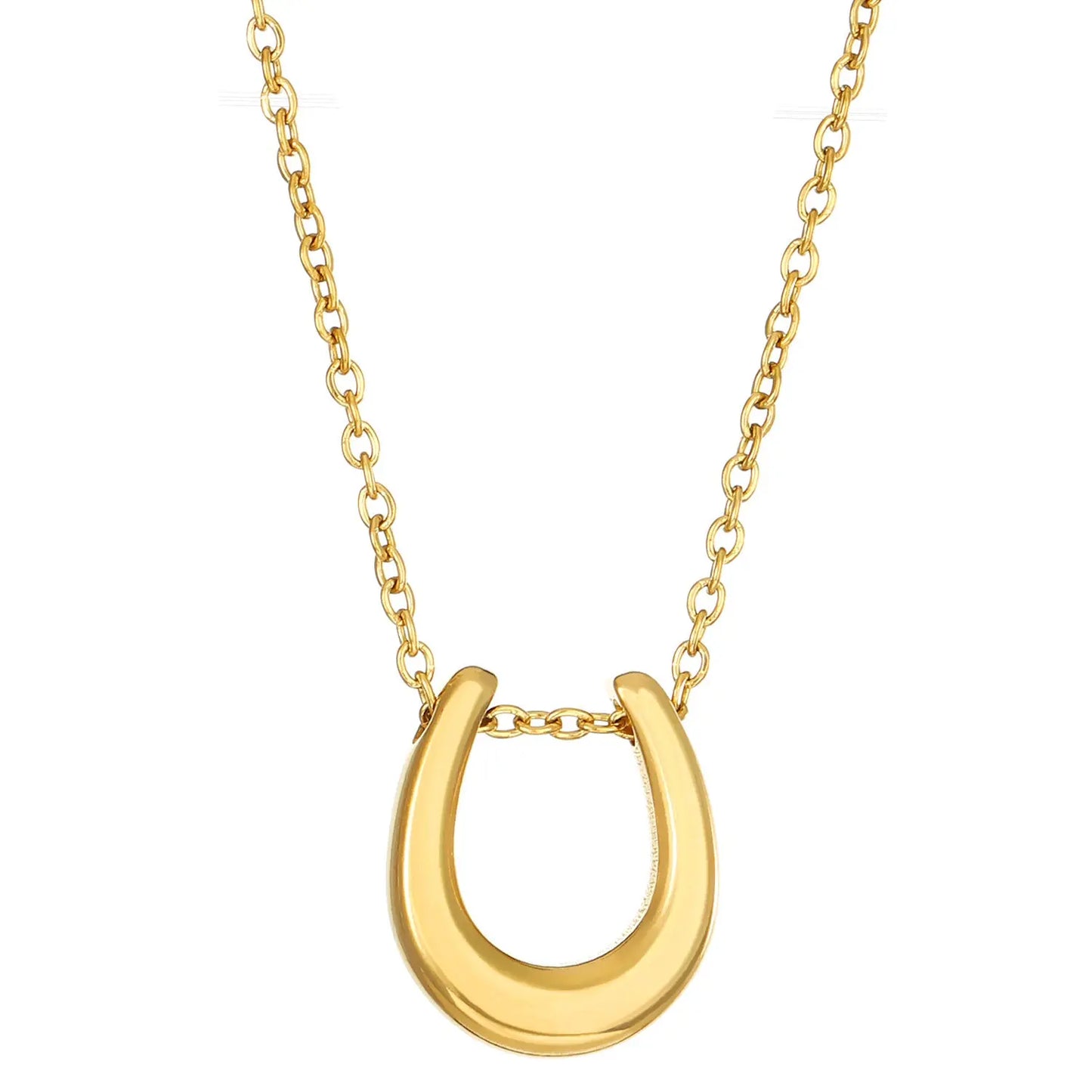 N07139G Gold Plated Steel Necklace with Green Zircon