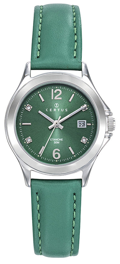 Certus 644569 Green Leather Strap
