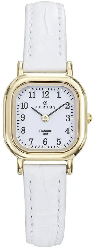 Certus 646603 White Leather Strap