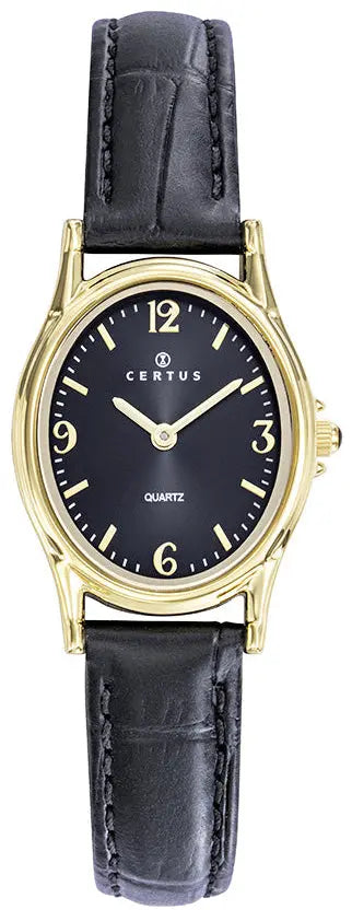 Certus 646617 Black Leather Strap