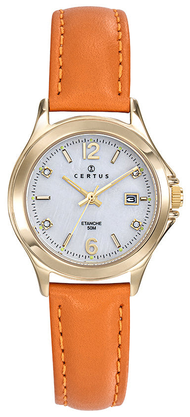 Certus 646629 Orange Leather Strap