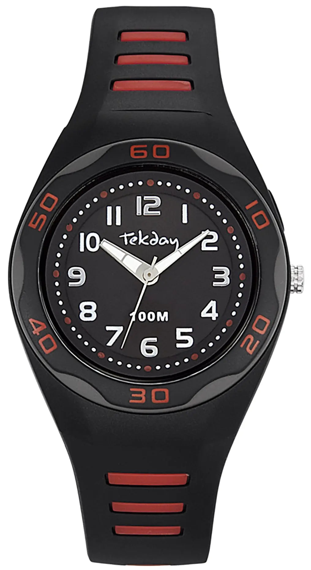 TEKDAY 653490 Black Silicone Strap Tekday