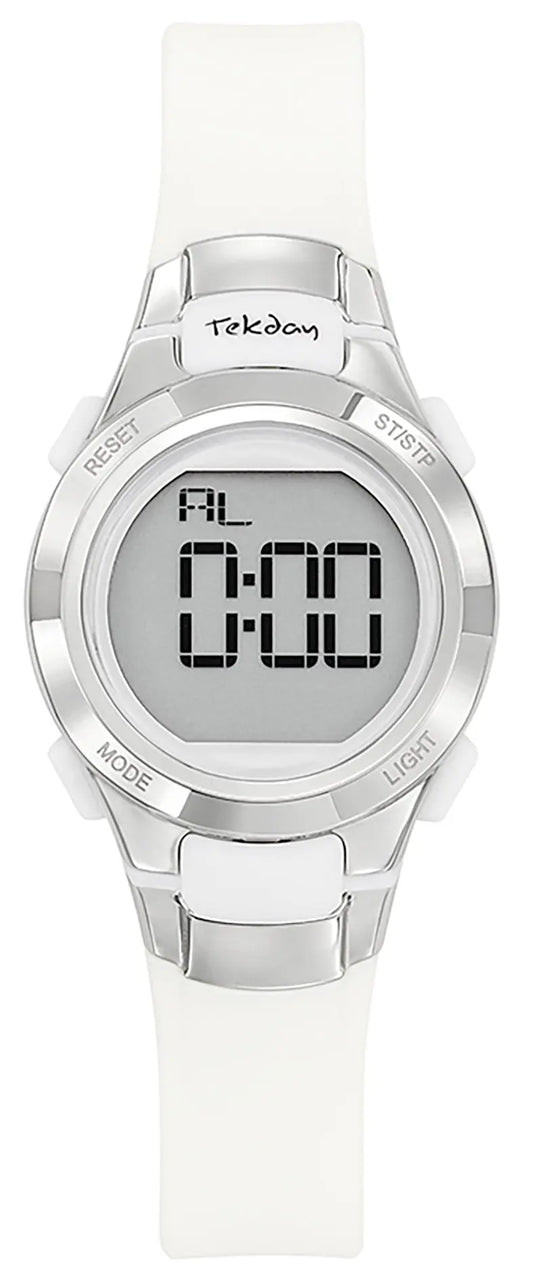 TEKDAY 654666 White Rubber Strap Tekday