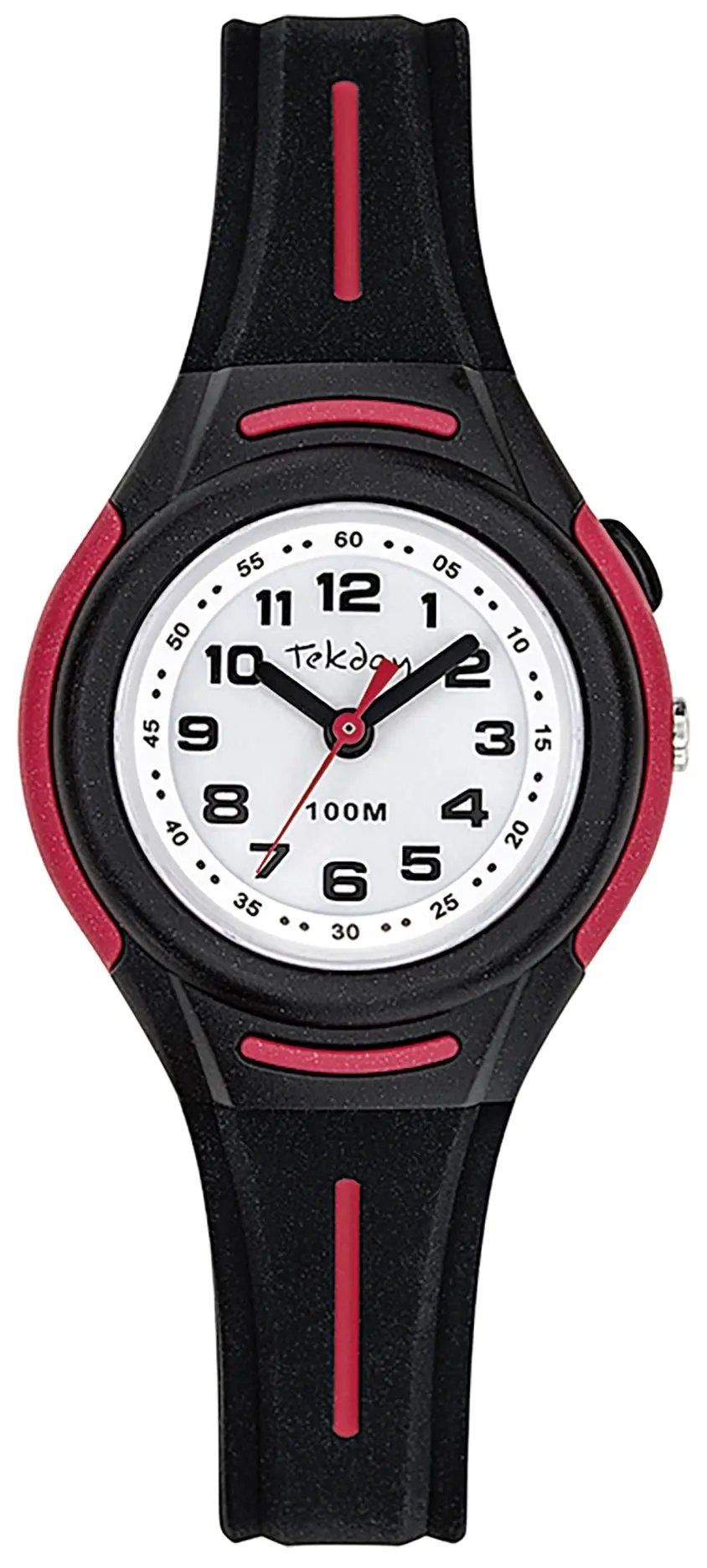 TEKDAY 654674 Black Rubber Strap