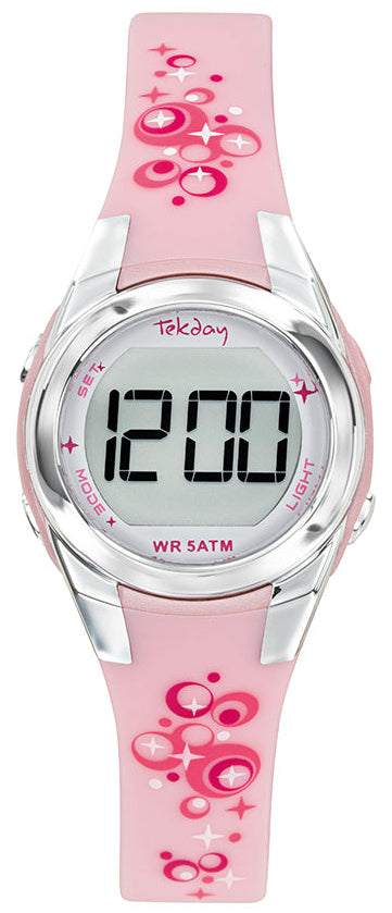 TEKDAY 654737 Kids Pink Plastic Strap Tekday