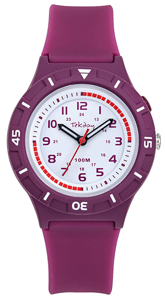 TEKDAY 654772 Purple Plastic Strap Tekday