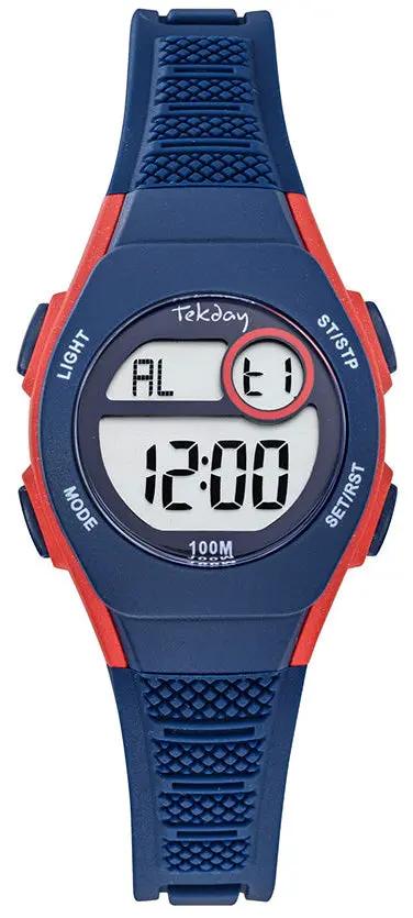 TEKDAY 654816 Digital Blue Silicone Strap