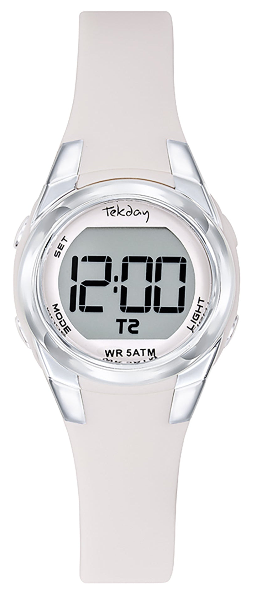 TEKDAY 654839 Digital Beige Rubber Strap Tekday