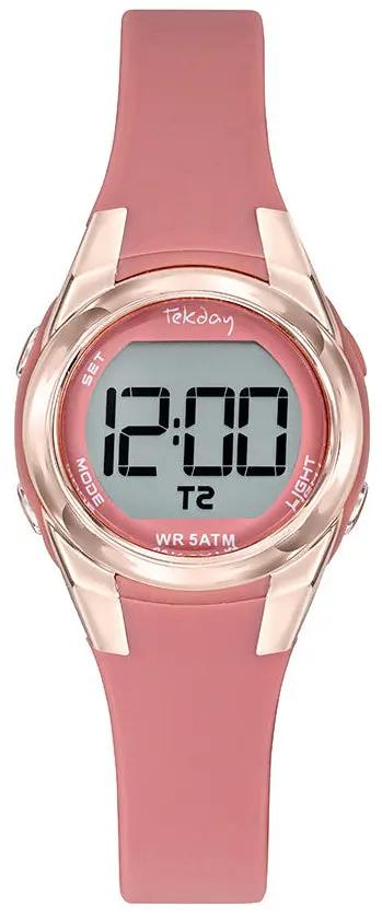 TEKDAY 654840 Digital Peach Rubber Strap