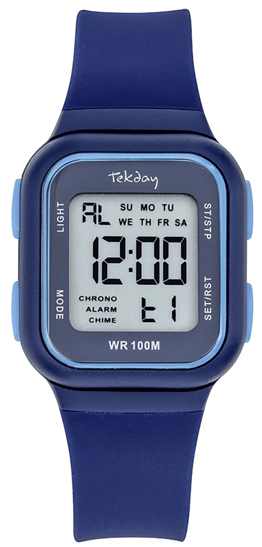 TEKDAY 654884 Digital Blue Silicone Strap