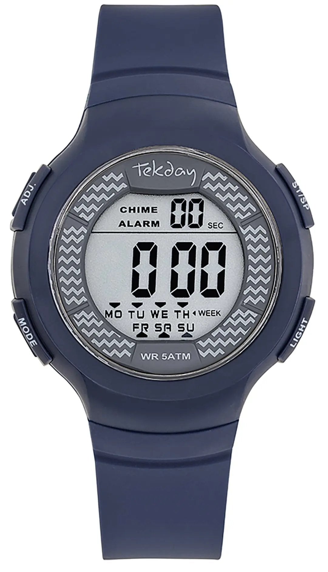 TEKDAY 654917 Digital Blue Silicone Strap