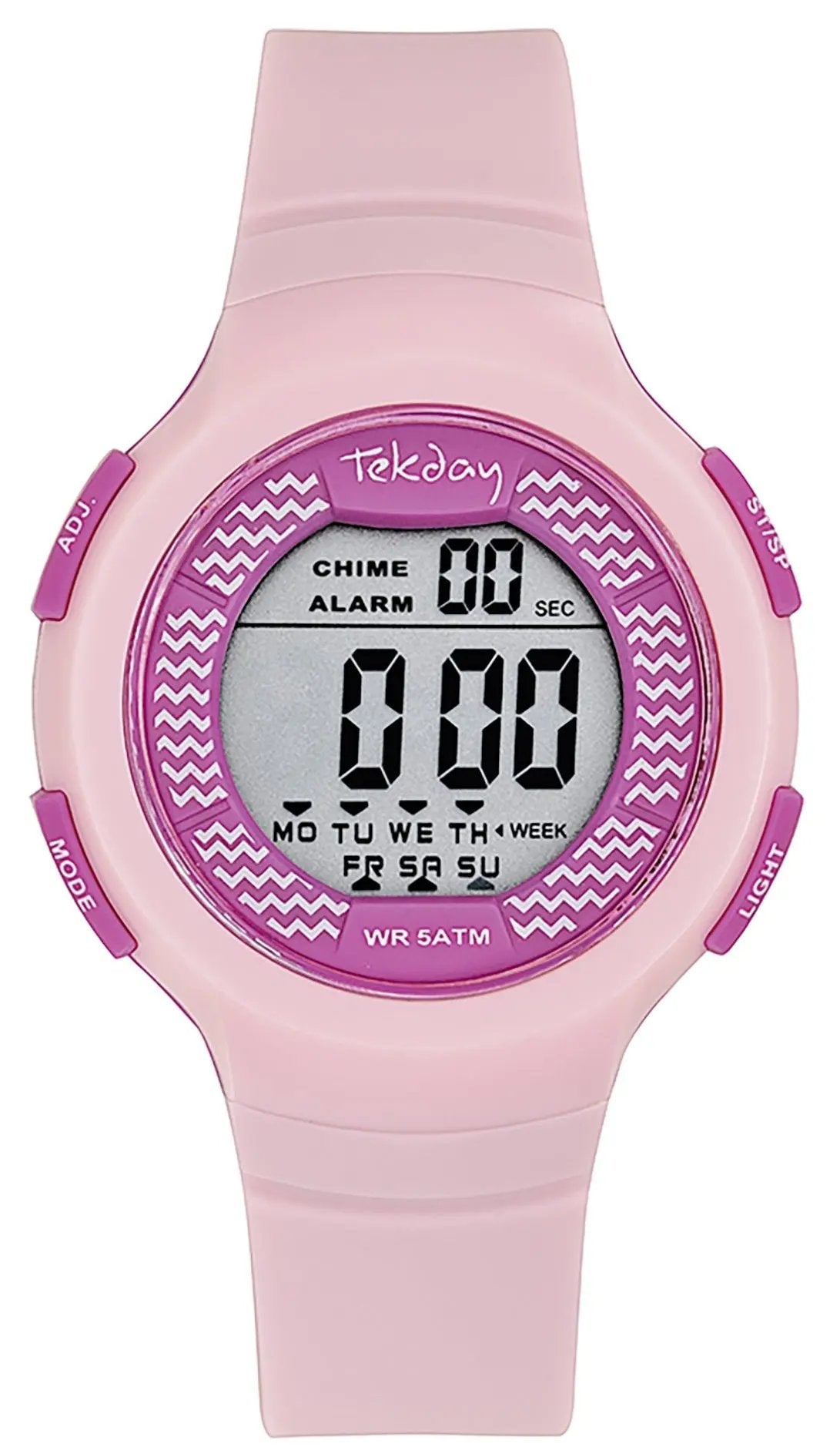 TEKDAY 654918 Digital Pink Silicone Strap