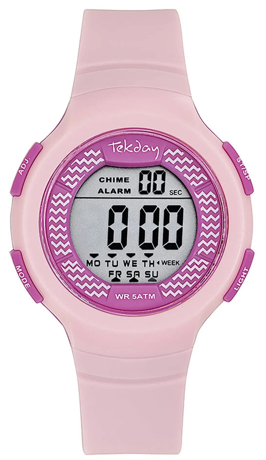 TEKDAY 654918 Digital Pink Silicone Strap
