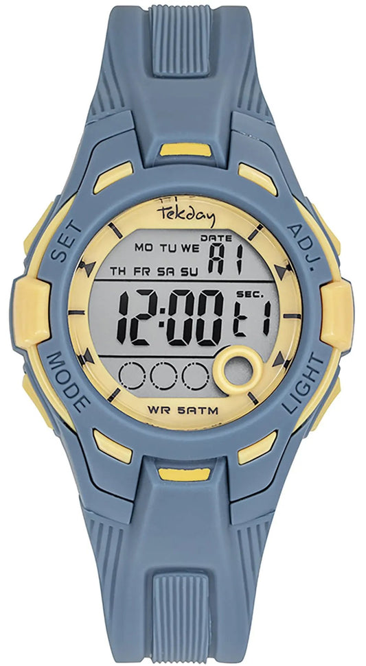 TEKDAY 654920 Digital Grey Silicone Strap