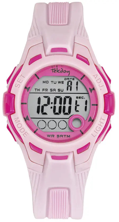 TEKDAY 654921 Digital Pink Silicone Strap