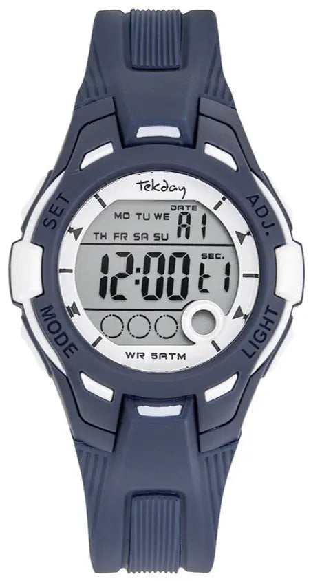 TEKDAY 654922 Digital Grey Silicone Strap