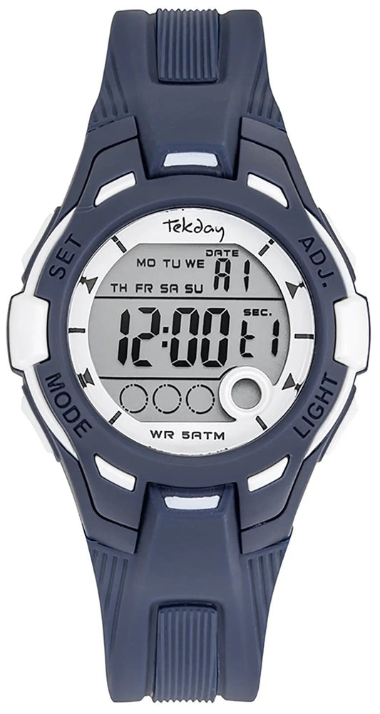 TEKDAY 654922 Digital Grey Silicone Strap