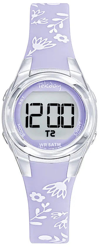 TEKDAY 654948 Digital Light Purple Silicone Strap