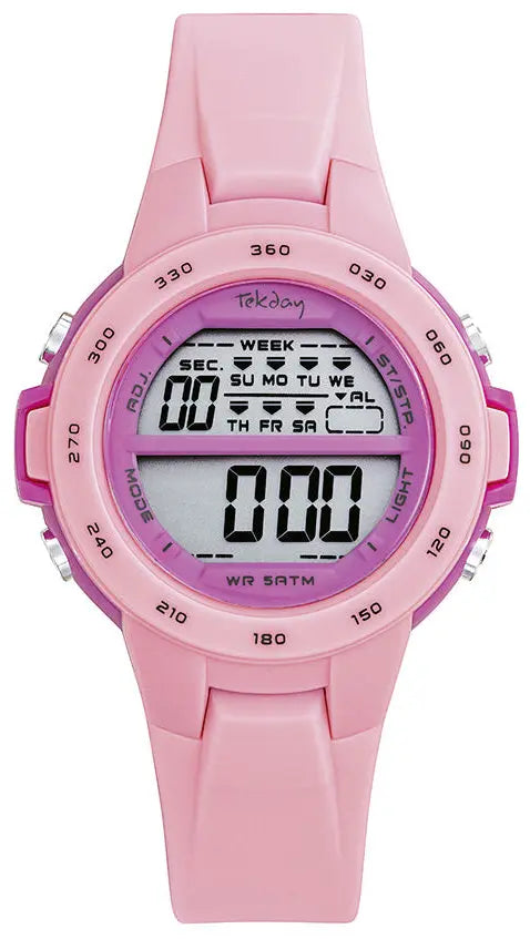 TEKDAY 654960 Digital Pink Silicone Strap