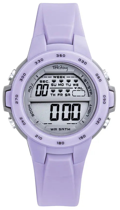 TEKDAY 654965 Digital Purple Silicone Strap