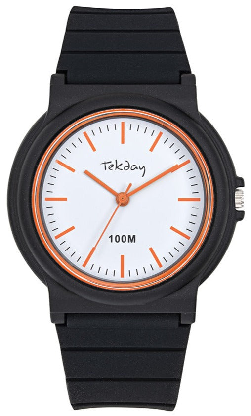 TEKDAY 655992 Black Rubber Strap