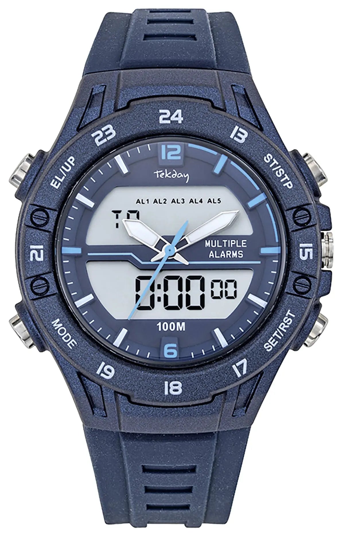 TEKDAY 656221 Anadigi Blue Rubber Strap