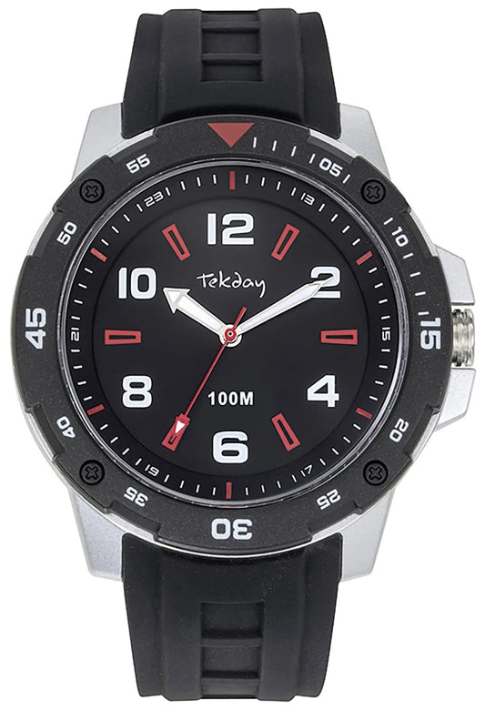TEKDAY 656227 Black Rubber Strap