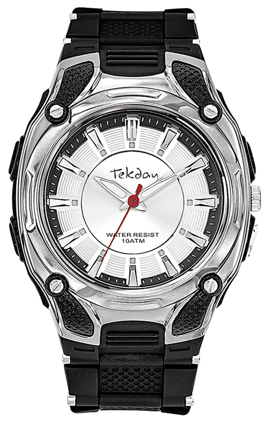 TEKDAY 656241 Black Rubber Strap
