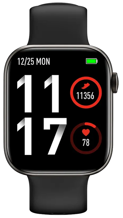 TEKDAY 656500 Smartwatch Black Silicone Strap