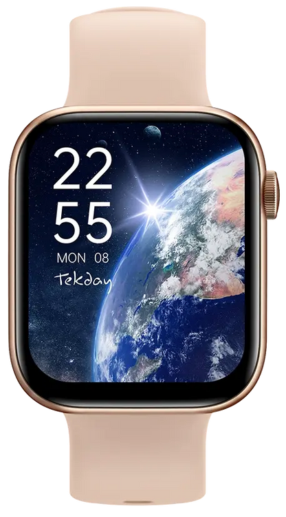 TEKDAY 656501 Smartwatch Pink Silicone Strap