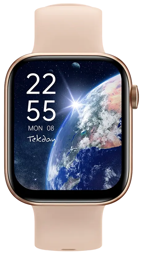 TEKDAY 656501 Smartwatch Pink Silicone Strap