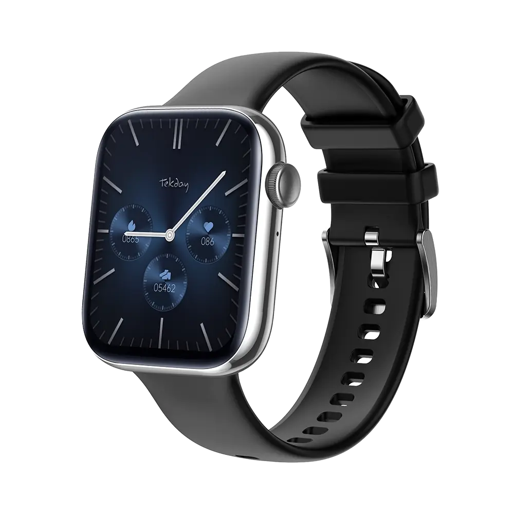 TEKDAY 656502 Smartwatch Black Silicone Strap