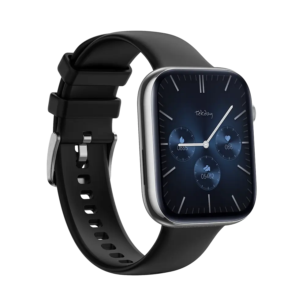 TEKDAY 656502 Smartwatch Black Silicone Strap