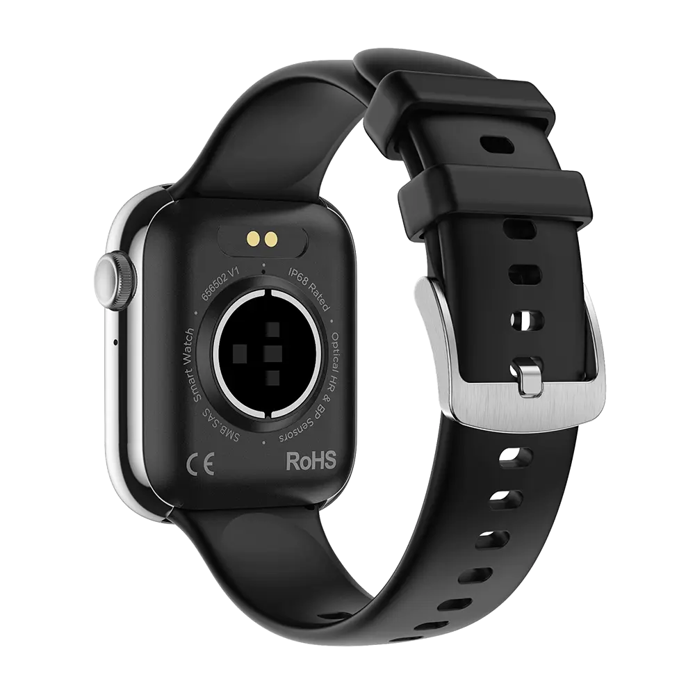 TEKDAY 656502 Smartwatch Black Silicone Strap