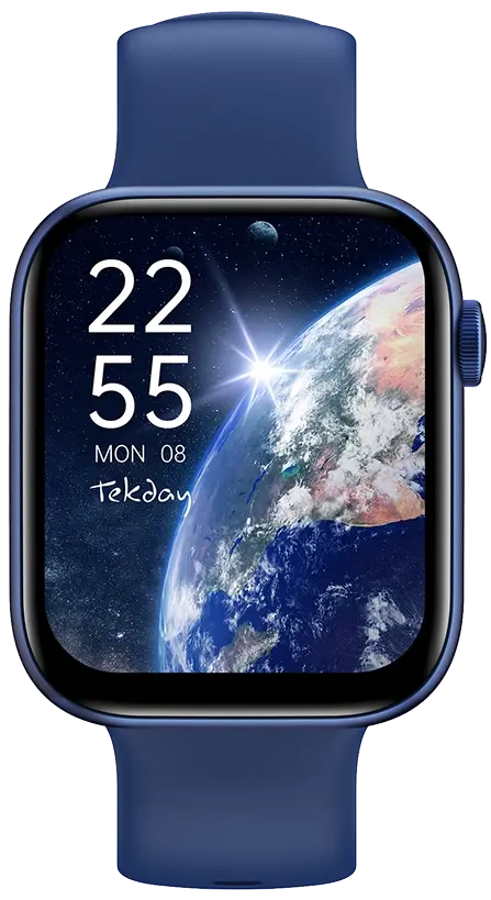 TEKDAY 656508 Smartwatch Blue Silicone Strap