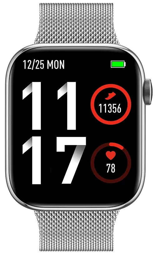 TEKDAY 656512 Smartwatch Silver Stainless Steel Bracelet