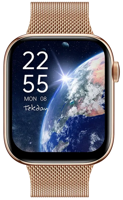 TEKDAY 656514 Smartwatch Rose Gold Stainless Steel Bracelet