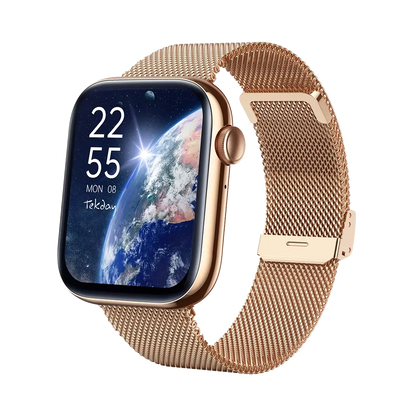TEKDAY 656514 Smartwatch Rose Gold Stainless Steel Bracelet