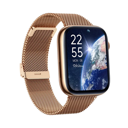 TEKDAY 656514 Smartwatch Rose Gold Stainless Steel Bracelet
