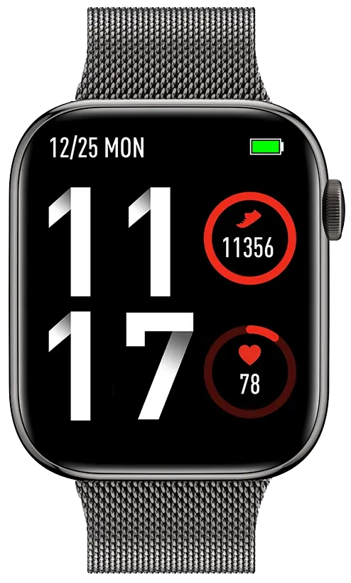 TEKDAY 656525 Smartwatch Grey Stainless Steel Bracelet Tekday