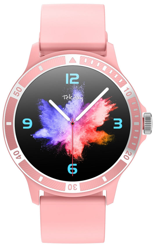 TEKDAY 656526 Smartwatch Pink Silicon Strap