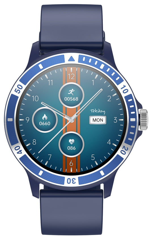 TEKDAY 656529 Smartwatch Blue Silicon Strap