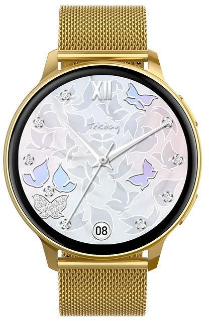 TEKDAY 656536 Smartwatch Gold Stainless Steel Bracelet