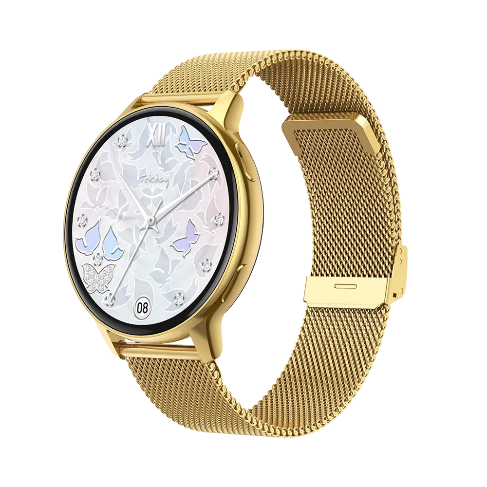 TEKDAY 656536 Smartwatch Gold Stainless Steel Bracelet