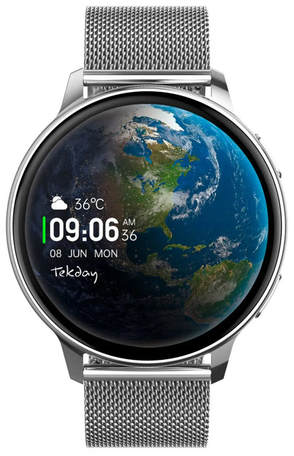 TEKDAY 656537 Smartwatch Silver Stainless Steel Bracelet