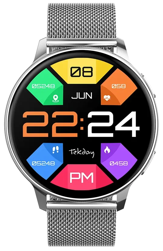 TEKDAY 656537 Smartwatch Silver Stainless Steel Bracelet
