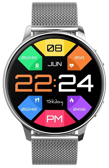TEKDAY 656537 Smartwatch Silver Stainless Steel Bracelet